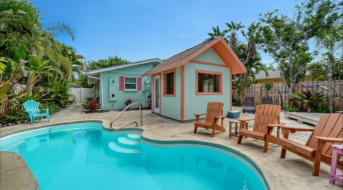 Enjoy Swimming, Sunning and Tiki Fun