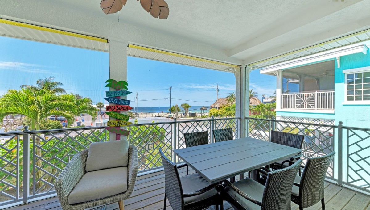 Screened-In Balcony with Beach View