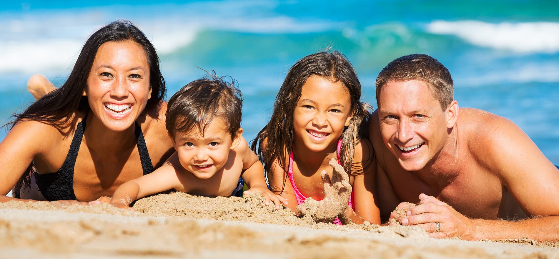 family fun at the beach