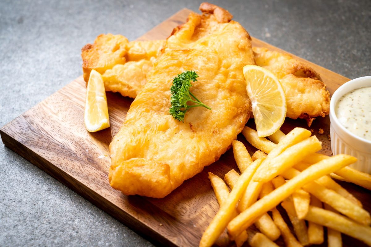 Fish and chips platter