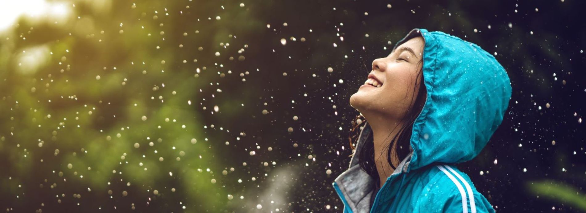 enjoying the rain