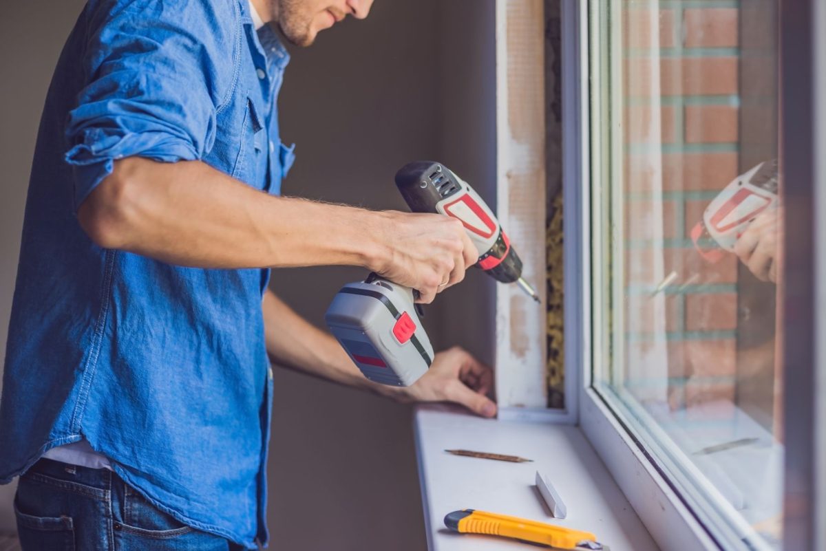 using power drill for home repairs